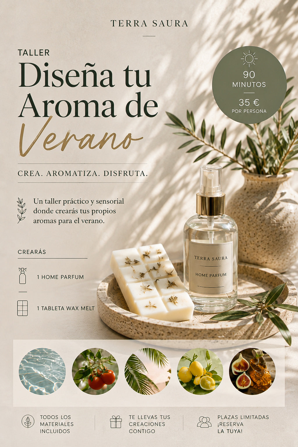 TALLER AROMAS DE VERANO PARA EL HOGAR